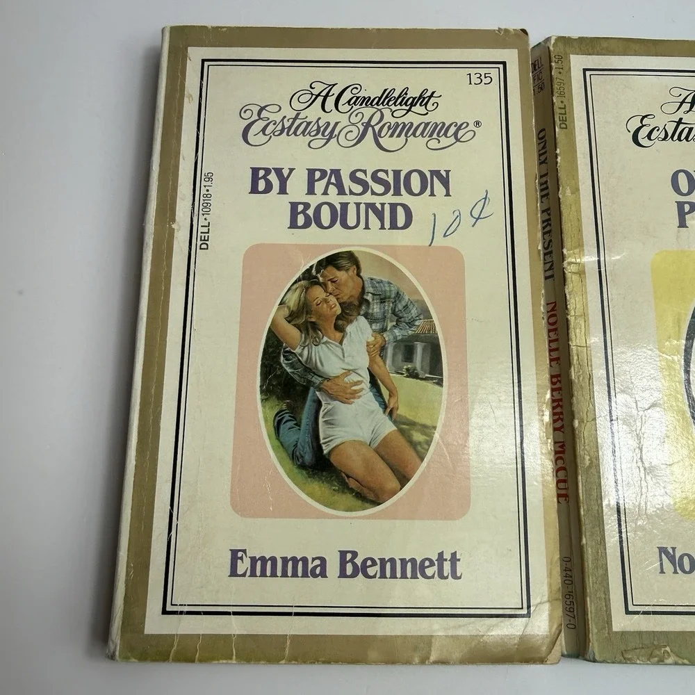 Candlelight Ecstasy Romance Paperback Books Lot of 2 80's First Printing